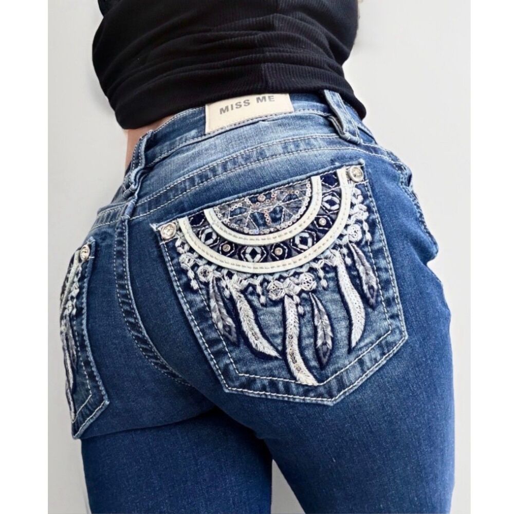 Miss Me Mid-Rise Dreamcatcher Boot Jeans Blue 29